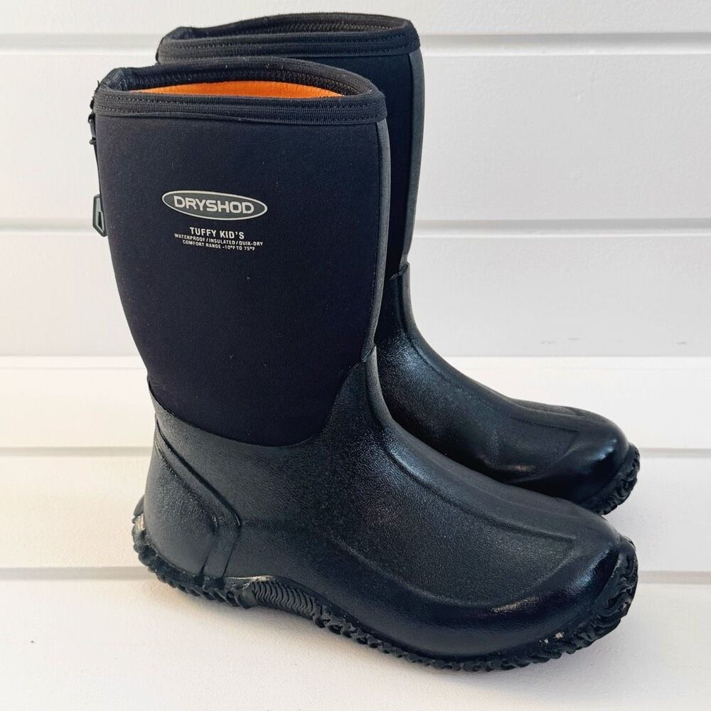 Kids' Black Tuffy Boots - Waterproof Winter Boots